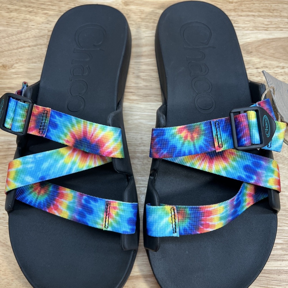 Chaco Chillos Slide Men's Size 14 Sport Sandals Dark Tie Dye JCH108033 Beach - Picture 2 of 7